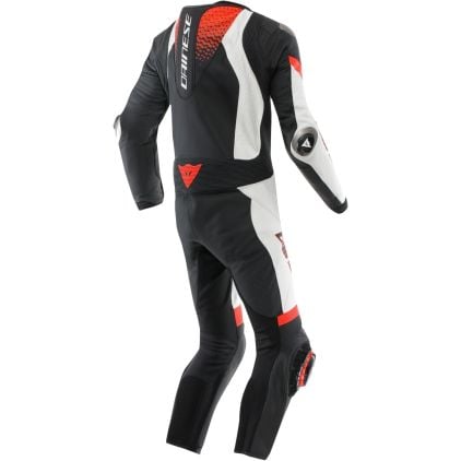 Dainese Laguna Seca 6 Black White Red Fluo 1PC Leather Motorcycle