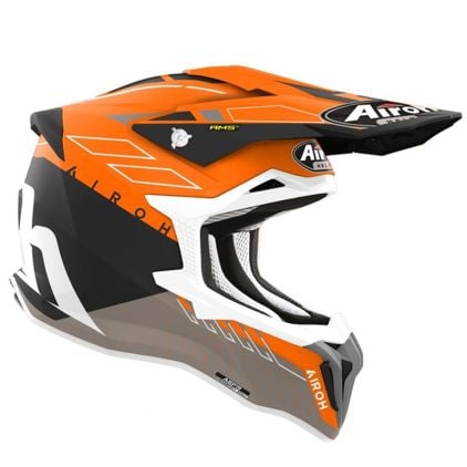 Airoh Strycker Skin Orange Matt Helmet - Chromeburner