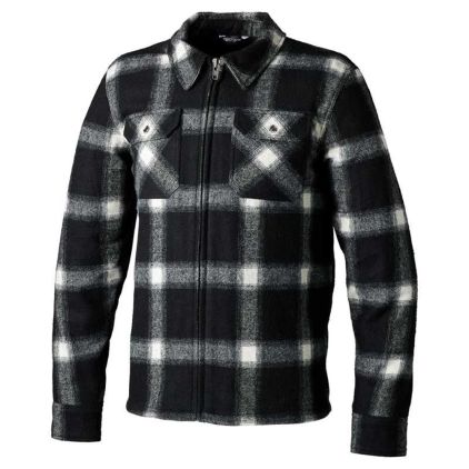 RST Brushed Ce Mens Textile Shirt Black White Check