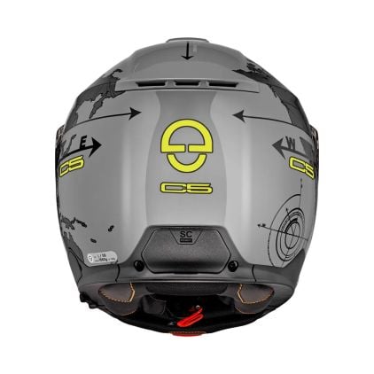 Schuberth C5 Globe Grey Black - Chromeburner