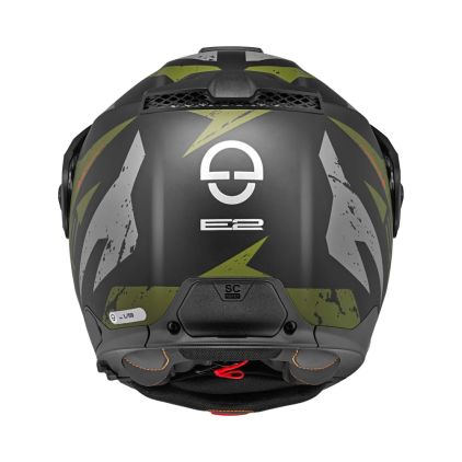 Schuberth E2 Explorer Dark Green Modular Helmet - Chromeburner
