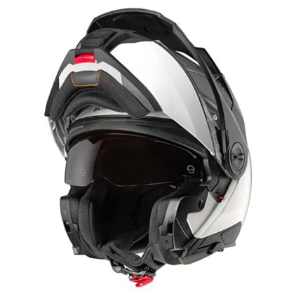 Schuberth E2 White Modular Helmet - Chromeburner