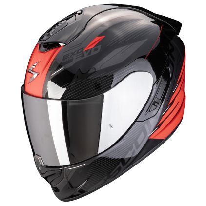 Scorpion EXO-1400 Evo II Air Luma Black Red Full Face Helmet