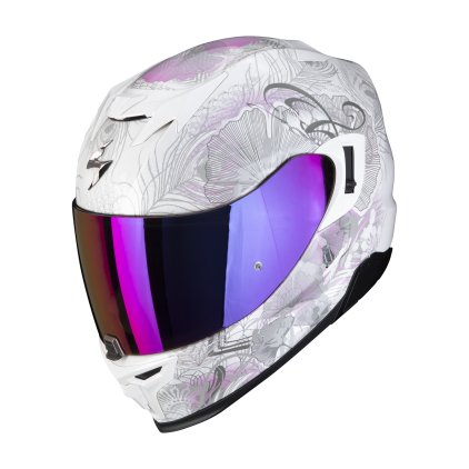 Scorpion Exo 520 Evo Air Melrose Pearl White Pink Chromeburner