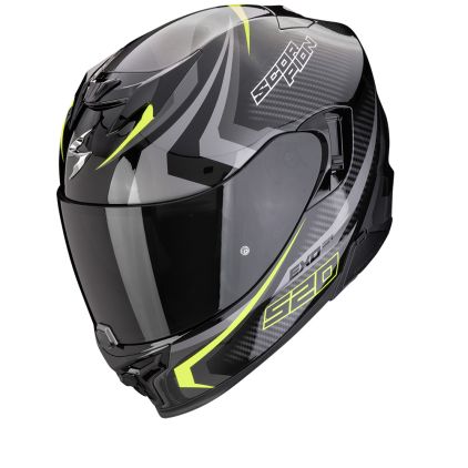 Scorpion EXO-520 Evo Air Terra Black-Silver-Neon Yellow Full Face Helmet