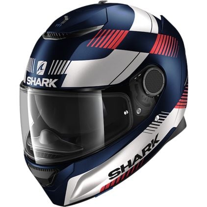 Shark Spartan 1.2 Strad Mat Blue White Red BWR Full Face Helmet