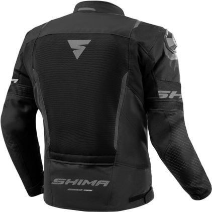 shima SHIMA Solid 2.0 Vented Waterproof Black Textile Motorcycle Jacket
