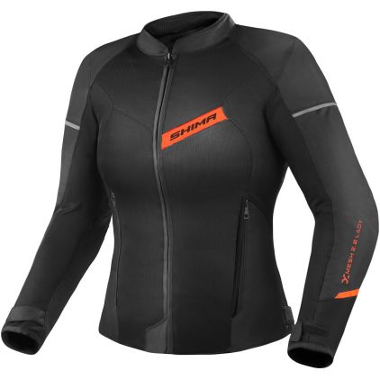 SHIMA X-Mesh Ladies Black Red Textile Motorcycle Jacket