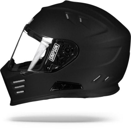 Simpson Venom Solid Matt Black Full Face Helmet - Chromeburner