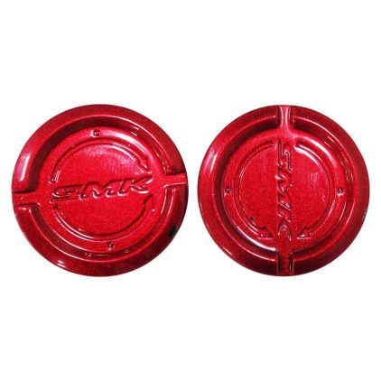 SMK Retro Jet Red Screw Visor - Chromeburner