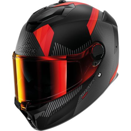Shark Helmet Black Red Shark Spartan GT Pro Dokhta Carbon Matt