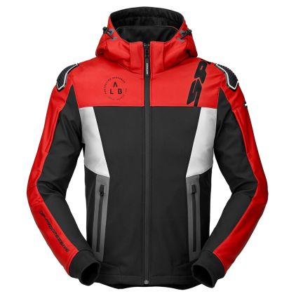 Spidi Hoodie Warrior Black Red White - Chromeburner