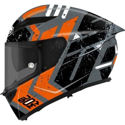 Suomy Stellar Entropy Matt Orange Full Face Helmet Chromeburner