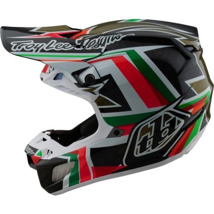 Troy Lee Designs SE5 Carbon MIPS Labyrinth Black Red Green