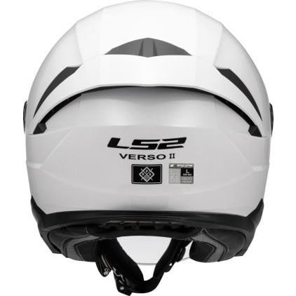 LS2 OF618 Verso II Solid White Jet Helmet - Chromeburner