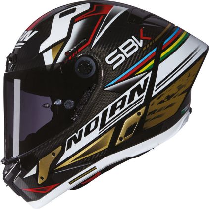 X-804RS SBK/353 ノーラン　ヘルメット　NOLAN Nolan X-804 RS SBK 353 Carbon Glossy Full Face Helmet - Chromeburner
