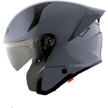KYT TTR-Jet Plain Grey Jet Helmet - Chromeburner