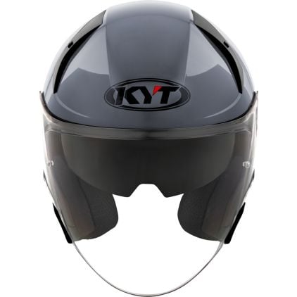 KYT TTR-Jet Plain Grey Jet Helmet - Chromeburner