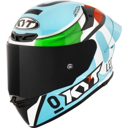 KYT TT-Revo Leopard Replica Green Red Full Face Helmet Chromeburner