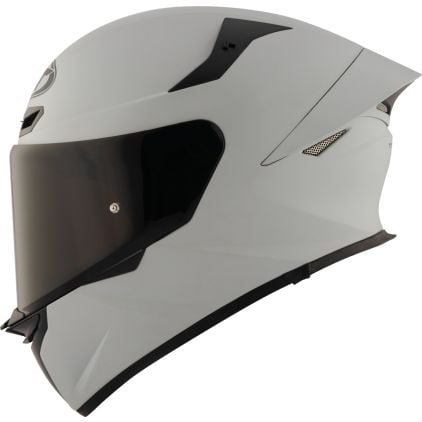 KYT TT-Revo Plain Matt Light Grey Full Face Helmet - Chromeburner