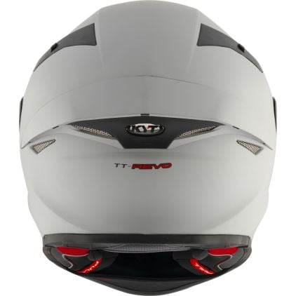 KYT TT-Revo Plain Matt Light Grey Full Face Helmet - Chromeburner