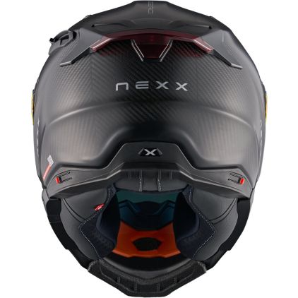 セキュリティ・セーフティ Nexx X.WST3 Zero Pro Carbon Nexx X.WST 3 Zero Pro Carbon Matt Red Full Face Helmet - Chromeburner