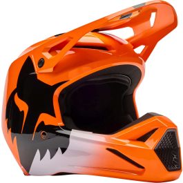 FOX V1 オレンジ モトクロスヘルメットオフロードヘルメット FOX V1 Shield Orange Casque Motocross - Chromeburner