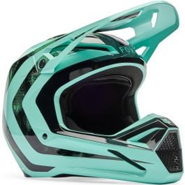 FOX V1 Youth Kairos Turquoise Kids Motocross Helmet - Chromeburner