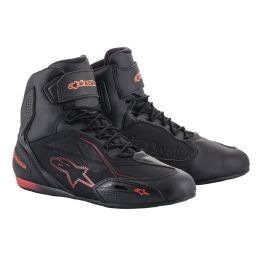 Alpinestars Faster-3 Drystar Black Red Fluo Motorcycle Shoes