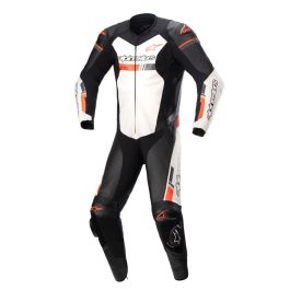 Alpinestars Gp Force Chaser Leather Suit 1 Pc Black White Red Fluo