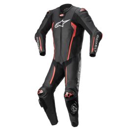 Alpinestars Missile V2 Leather Suit 1 Pc Black Red Fluo - Chromeburner