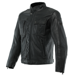 ジャケット・アウター atlast d Pocket leather black dainese-atlas-leather-jacket-