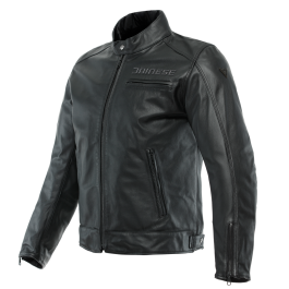Dainese Zaurax Leather Jacket Black - Chromeburner