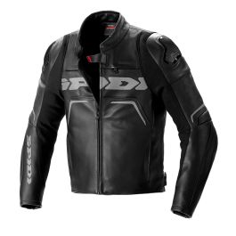 Spidi Evorider 2 Black Leather Motorcycle Jacket - Chromeburner