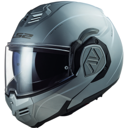 LS2 FF906 Advant Special Matt Silver Modular Helmet - Chromeburner