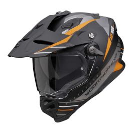 Scorpion ADF-9000 AIR Feat Matt Black Silver Orange Adventure
