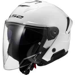 LS2 OF618 Verso II ジェットヘルメット XL LS2 OF618 Verso II Solid White Jet Helmet - Chromeburner