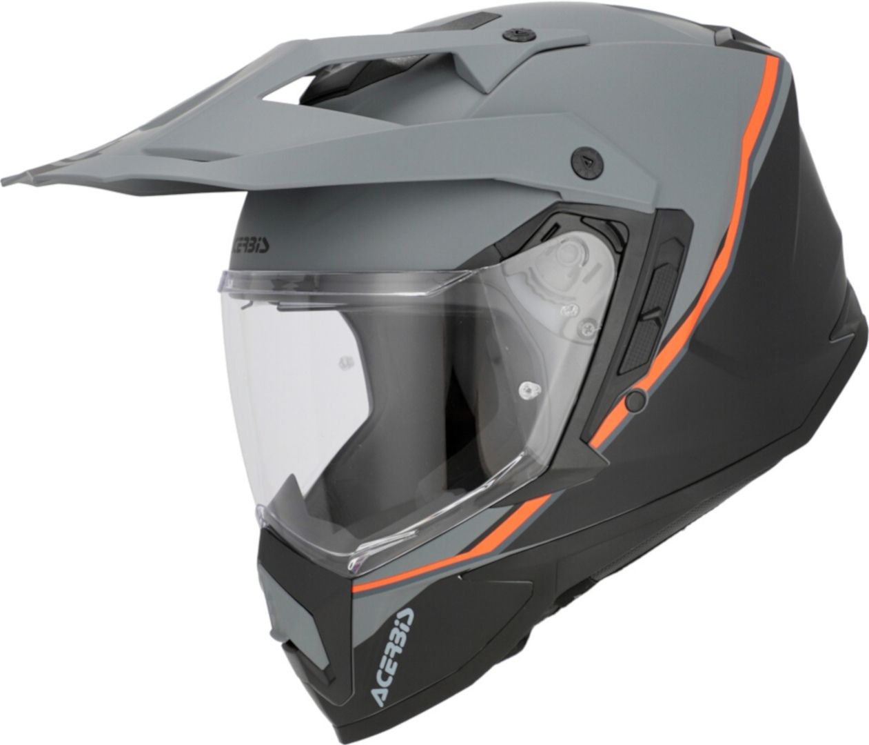 Acerbis Assault Graphic Matt Black Orange Adventure Full Face