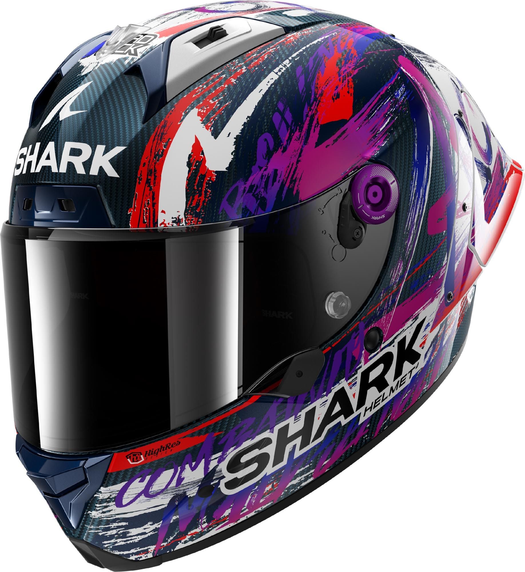 H&O TheArth SC WING TOP SHARK 50 シャーク サメ Shark Aeron GP FIM Replica Zarco Signature 2025 Helmet - Chromeburner