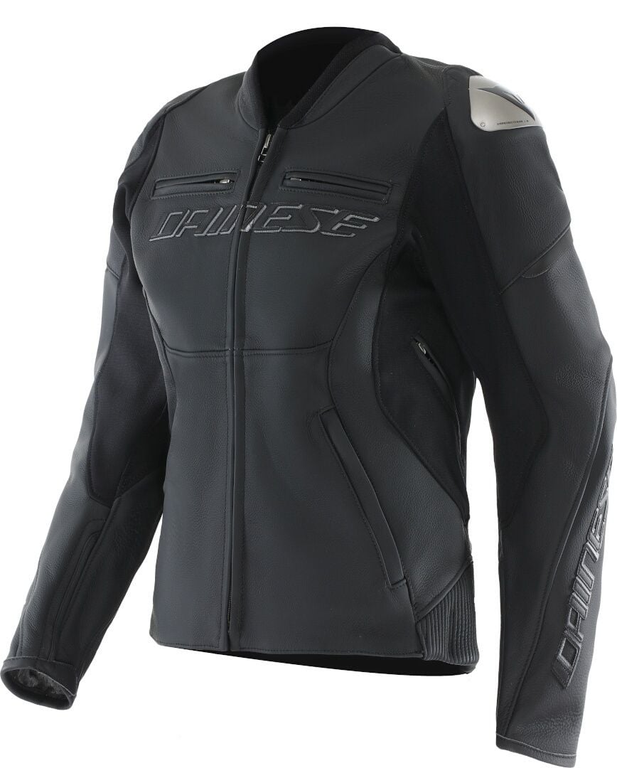 Dainese Racing 5 Ladies Black Leather Motorcycle Jacket - Chromeburner