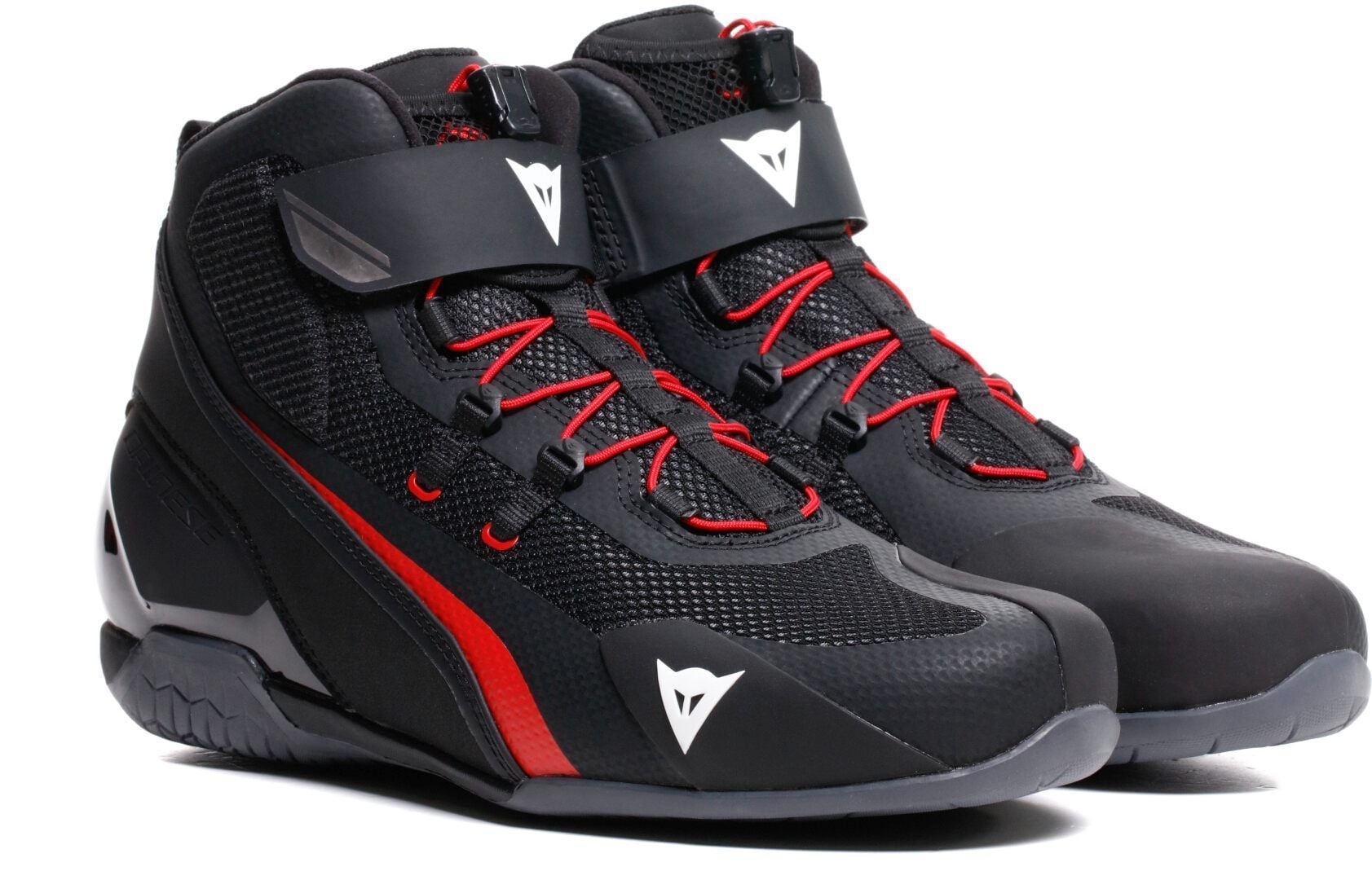 Dainese Herian Air Black Red Lava Motorcycle Shoes - Chromeburner