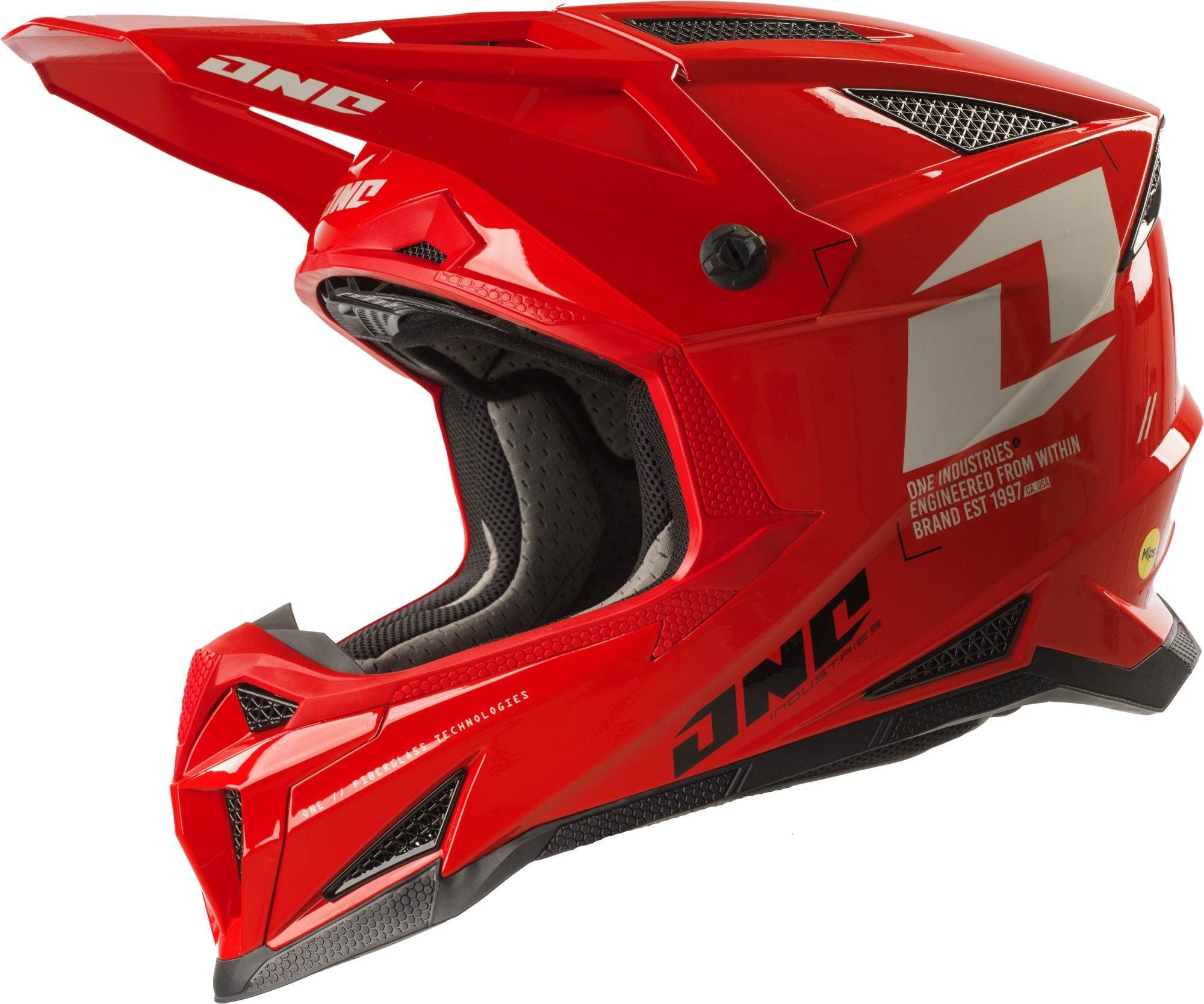 One Industries X-297 Focus Red Motocross Helmet - Chromeburner