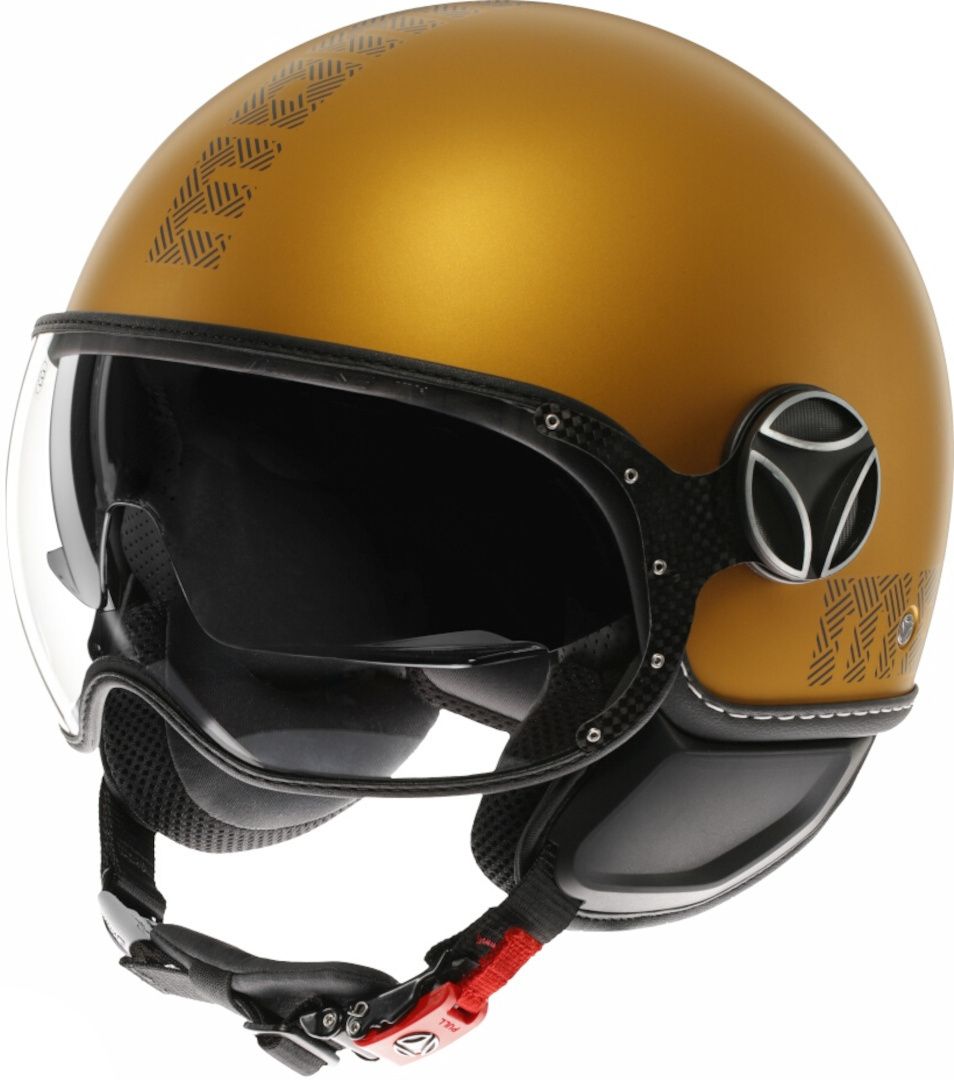 momomomo☆ Momodesign FGTR Evo Hip Matt Ocher Jet Helmet - Chromeburner