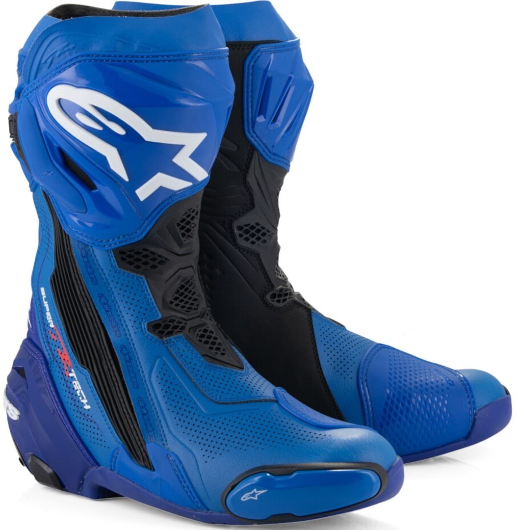 Alpinestars Supertech R Vented Blue Black Motorcycle Boots