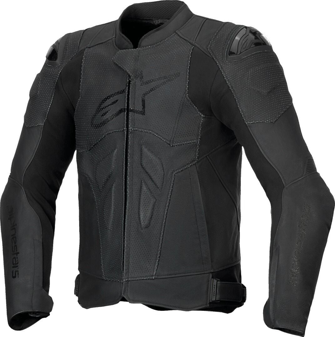 Alpinestars Dusk Airflow Black Black Black Leather Motorcycle