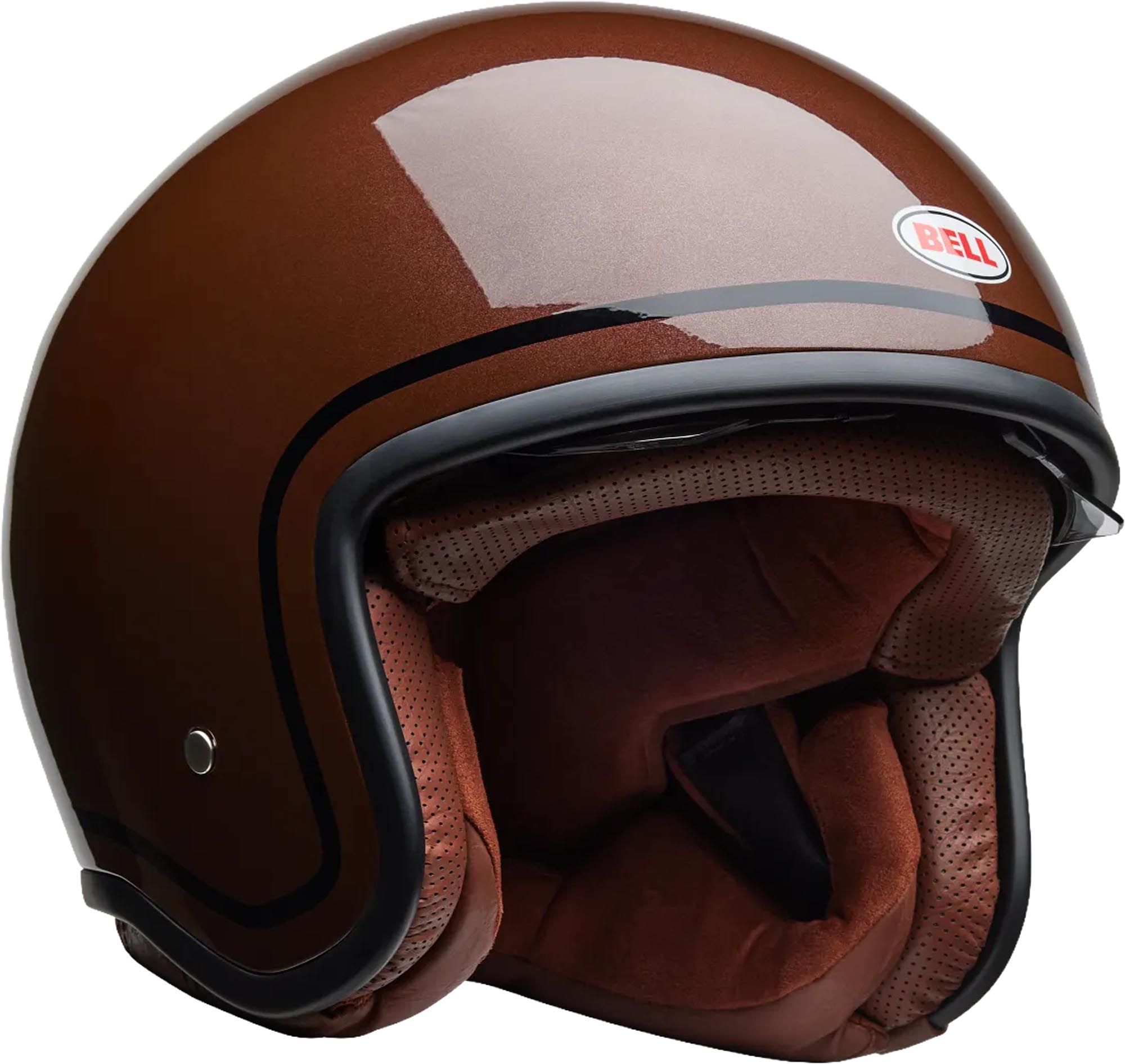 Bell TX501 Classic Gloss Jet Helmet - Chromeburner