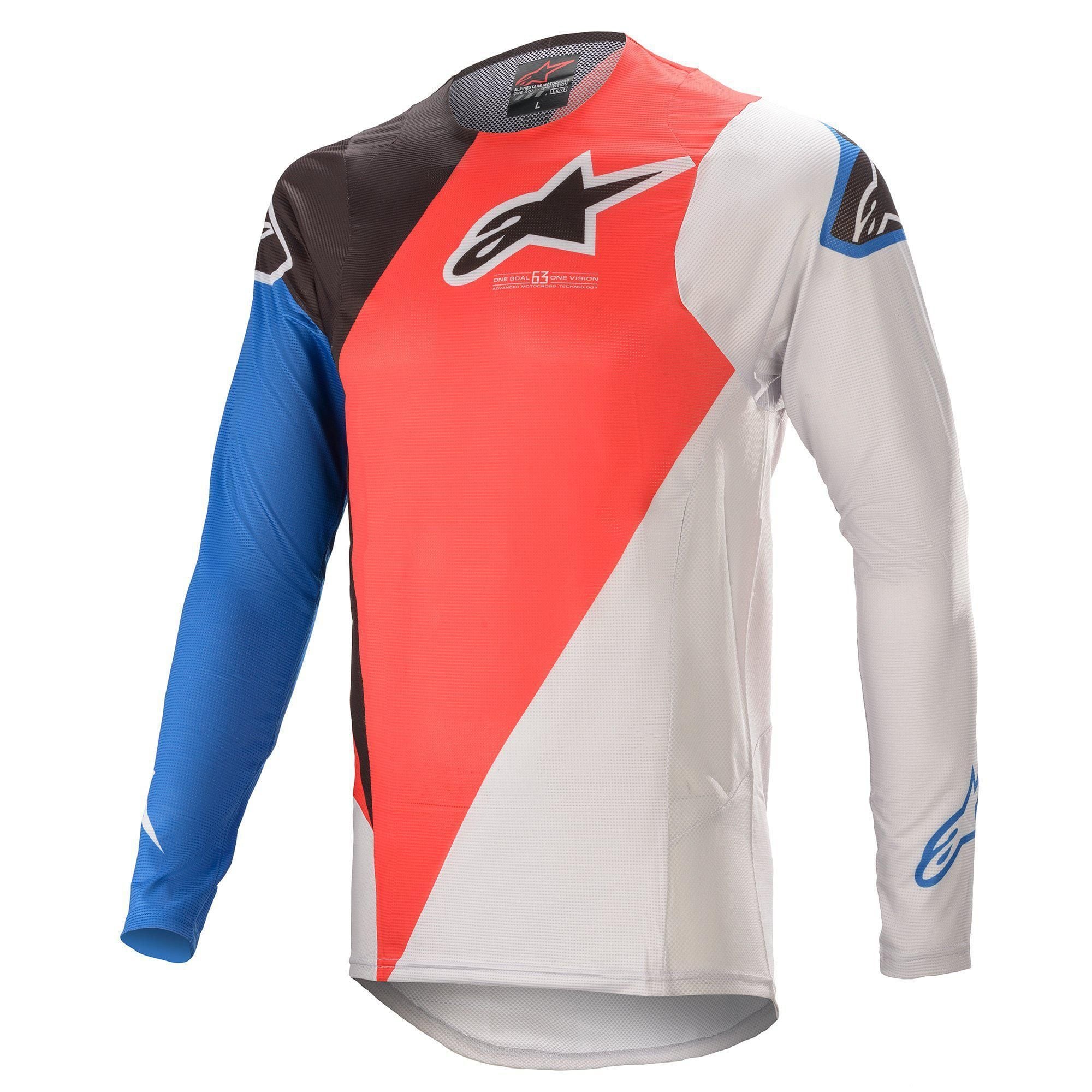 Alpinestars Supertech Blaze Bright Red Blue Motorcycle Jersey