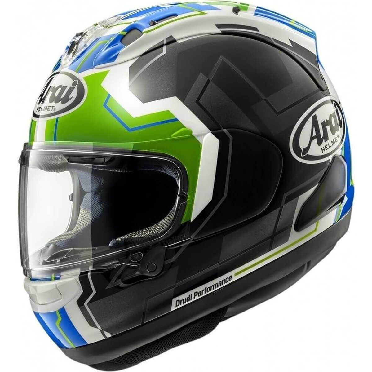 Arai RX-7V EVO JR65 Green Full Face Helmet - Chromeburner