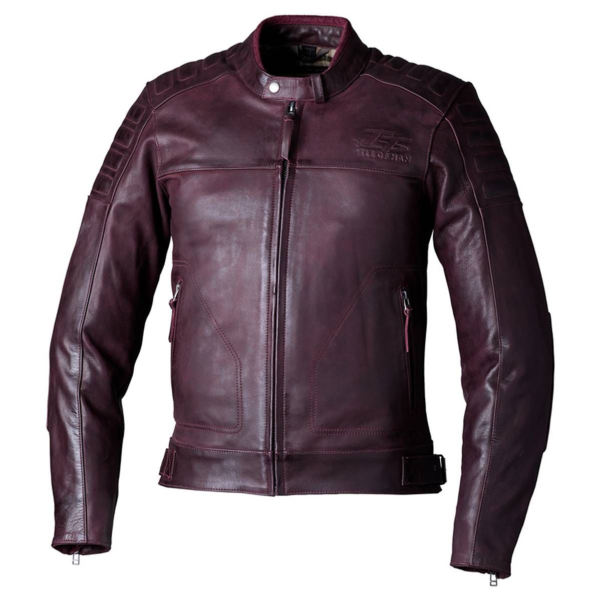RST Iom Tt Brandish 2 Ce Mens Leather Jacket Oxblood - Chromeburner