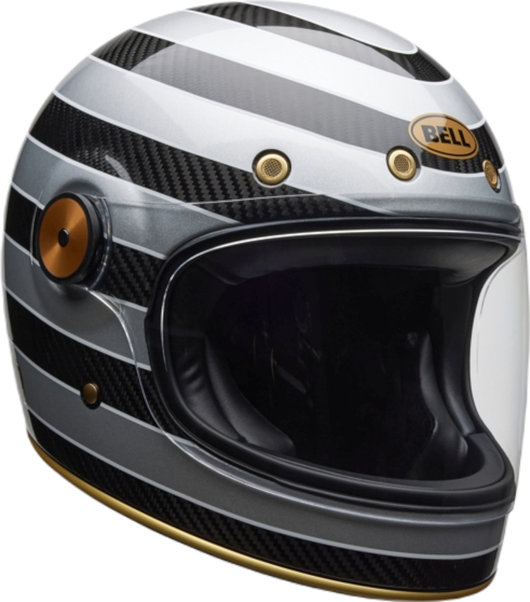 Bell Bullitt GT Carbon RSD Silver Full Face Helmet - Chromeburner